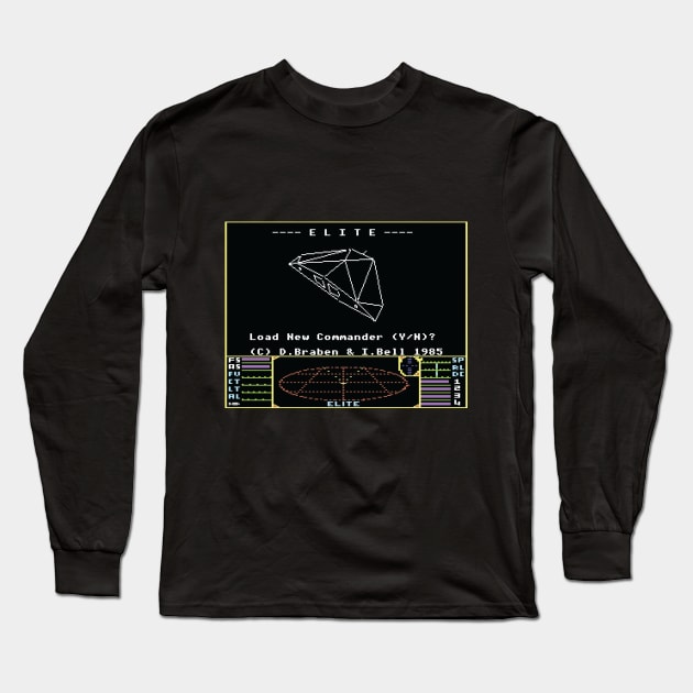 Elite Commodore 64 Long Sleeve T-Shirt by Retro8Bit Fashion Store